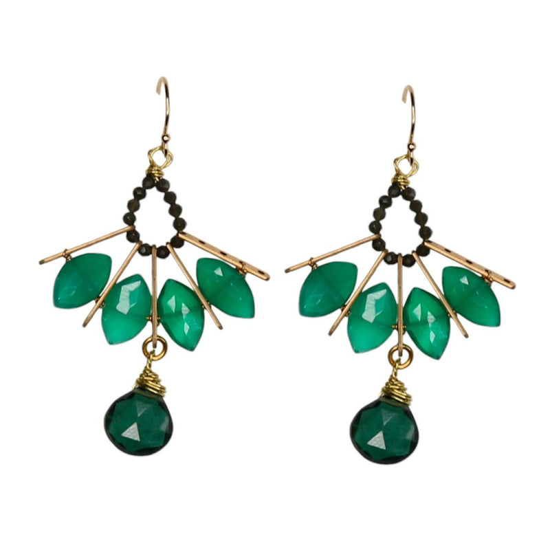 Persia Earrings in Emerald