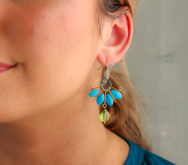 Persia Earrings in Turquoise