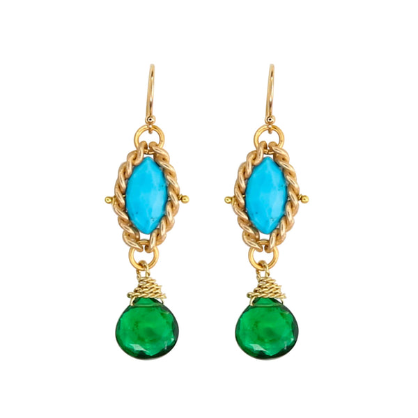 Poise Earrings in Azul