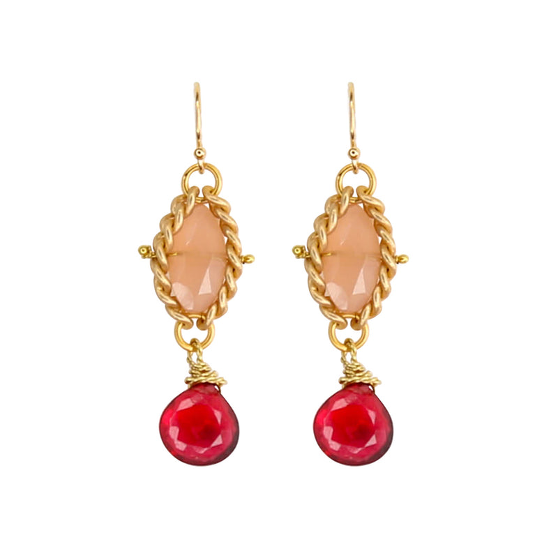 Poise Earrings in Chai Berry