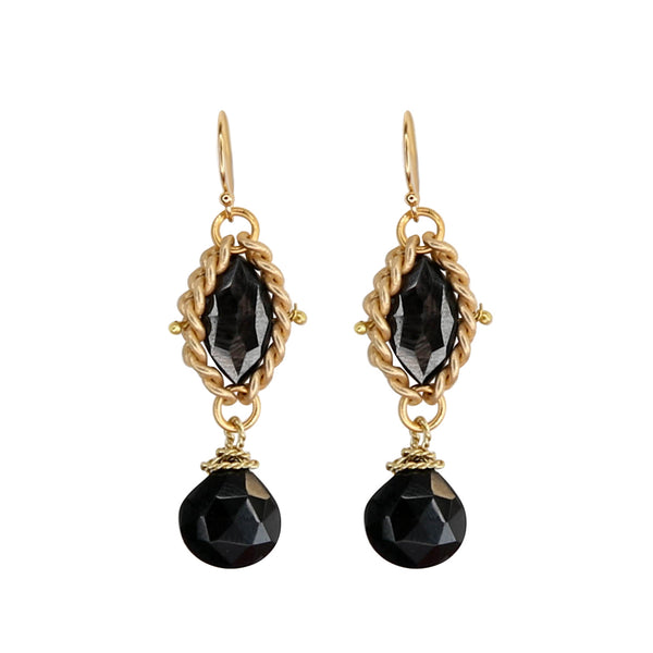 Poise Earrings in Jet