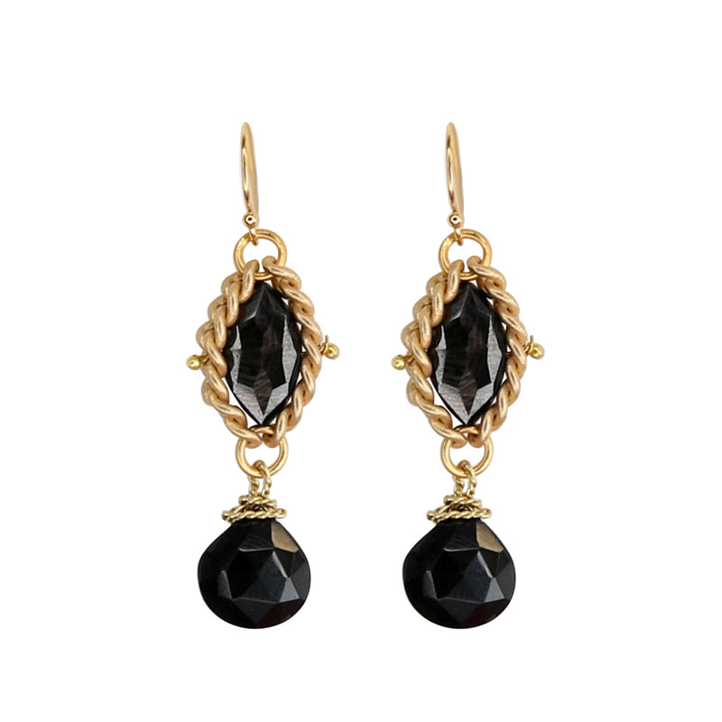 Poise Earrings in Jet