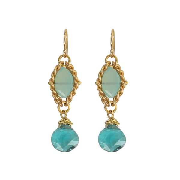 Poise Earrings in Riverglass Teal
