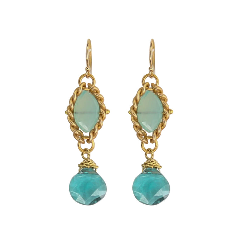 Poise Earrings in Riverglass Teal