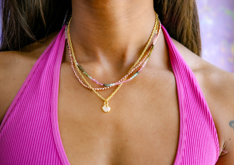 Regina Multi Strand Necklace in Lapis