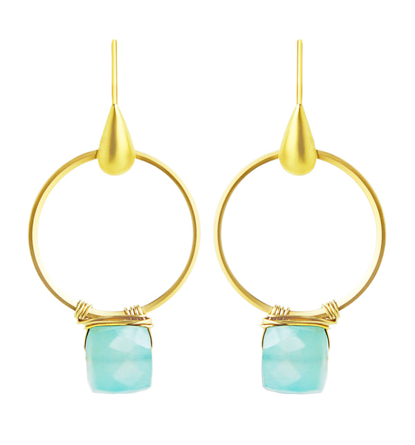 Satchel Earring in Chalcedony