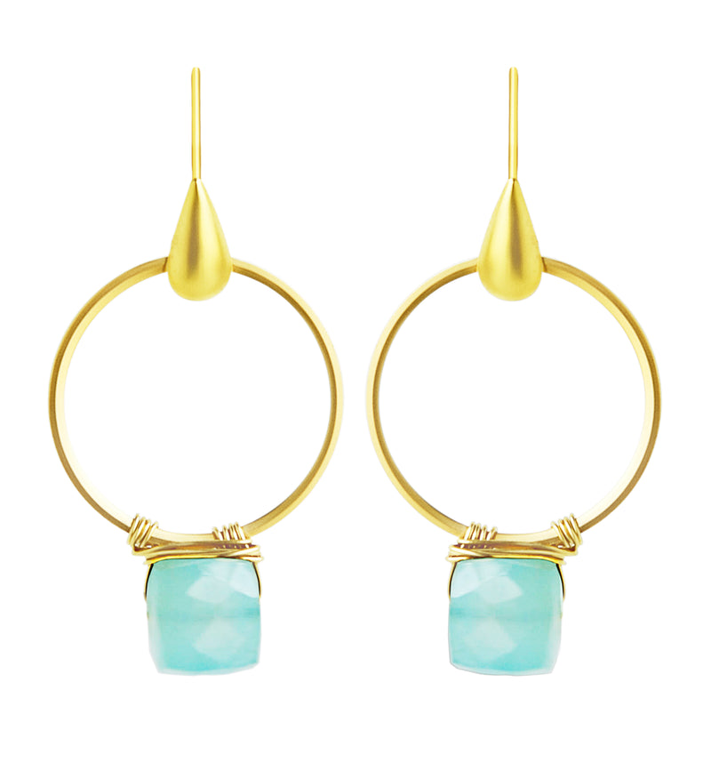 Satchel Earring in Chalcedony