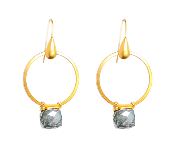 Satchel Earring in Labradorite