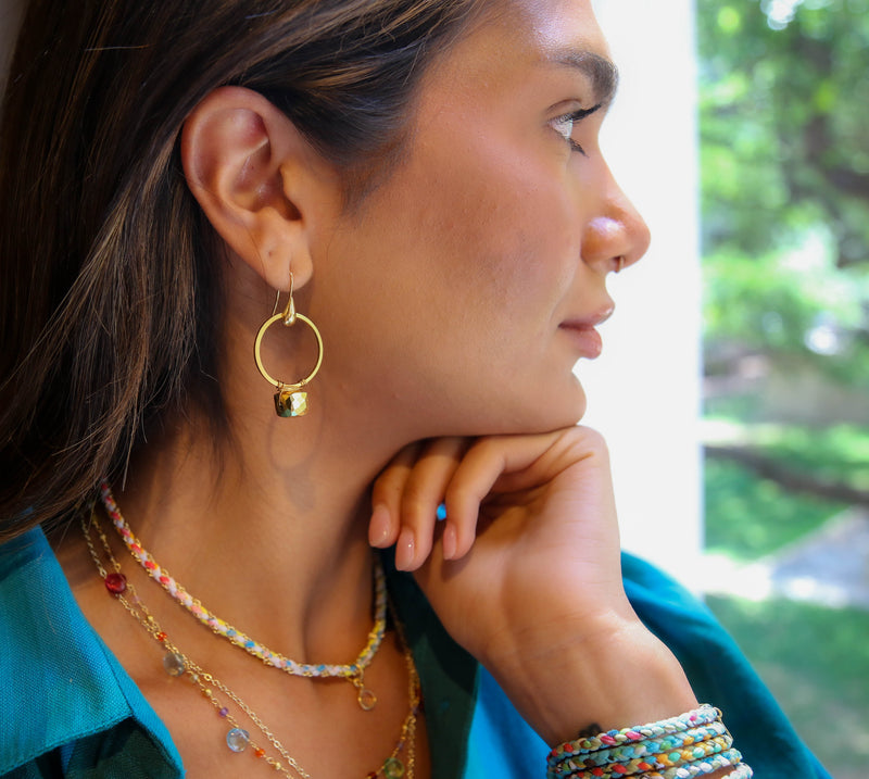 Satchel Earring in Chalcedony