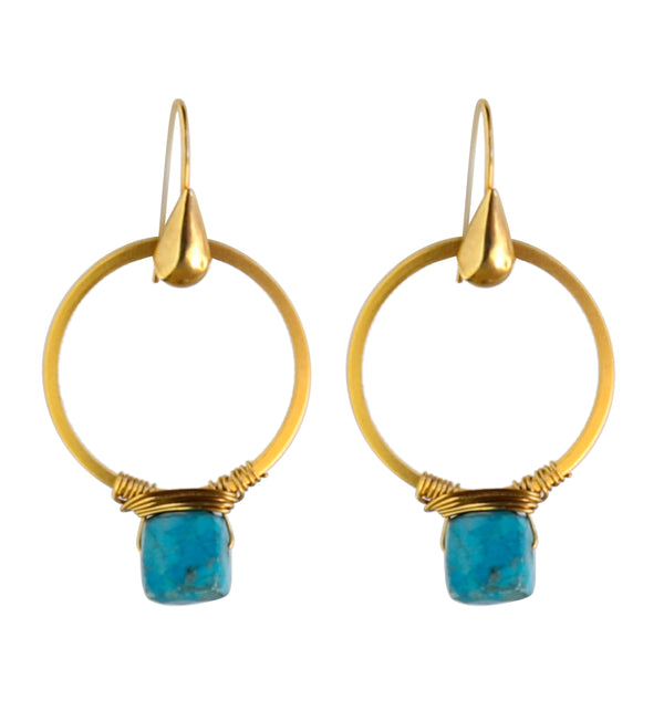 Satchel Earring in Turquoise