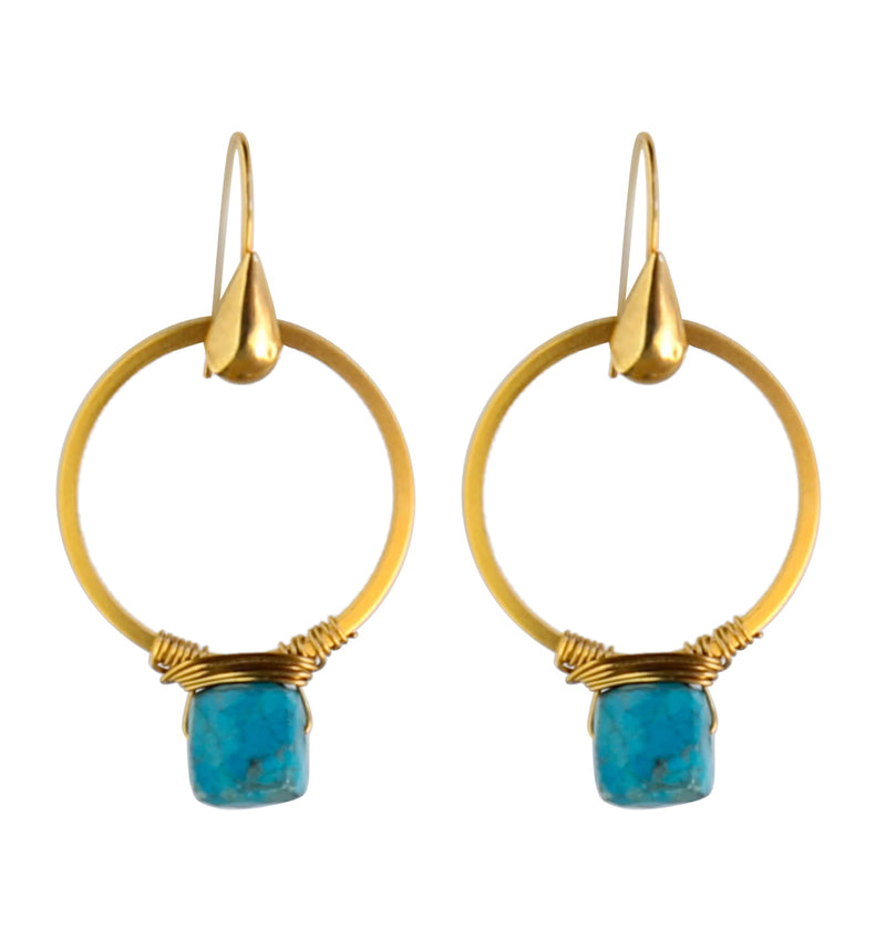 Satchel Earring in Turquoise