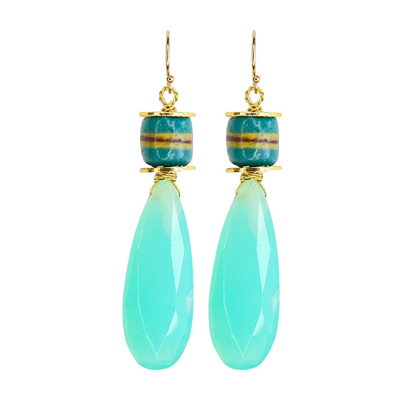 Sefira Earrings in Chalcedony