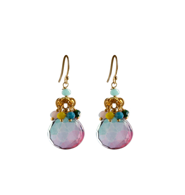 Shanthi Earrings in Lavender Chalcedony