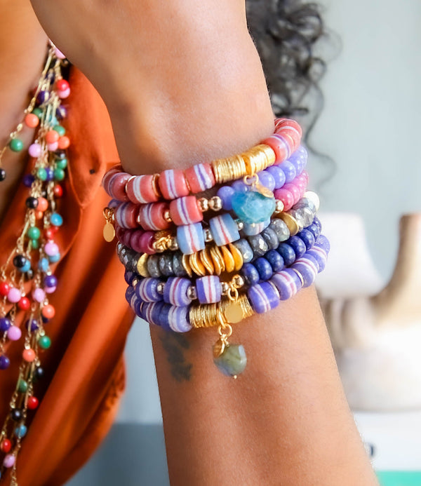 Kia Elastic Bracelet in Deep Berry