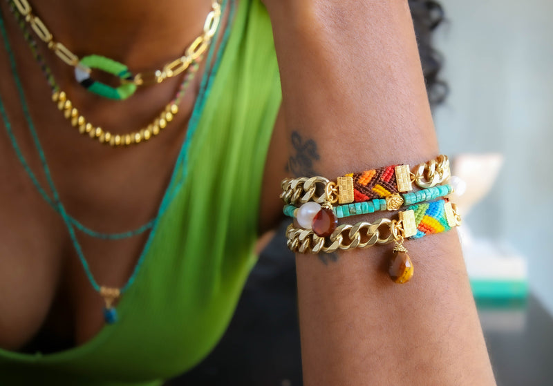 Sierra Link Bracelet in Zesty Orange