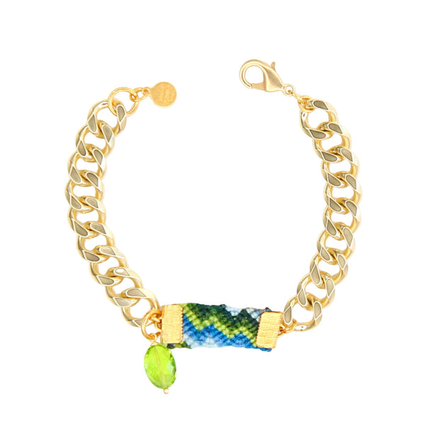 Sierra Link Bracelet in Moss Green