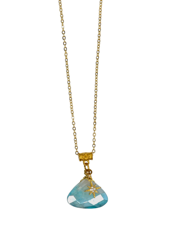 Simms Adjustable Pendant in Blue Tinted Moonstone
