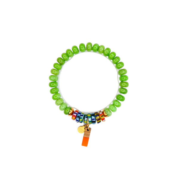 Skittles Elastic Bracelet in Jade Lime