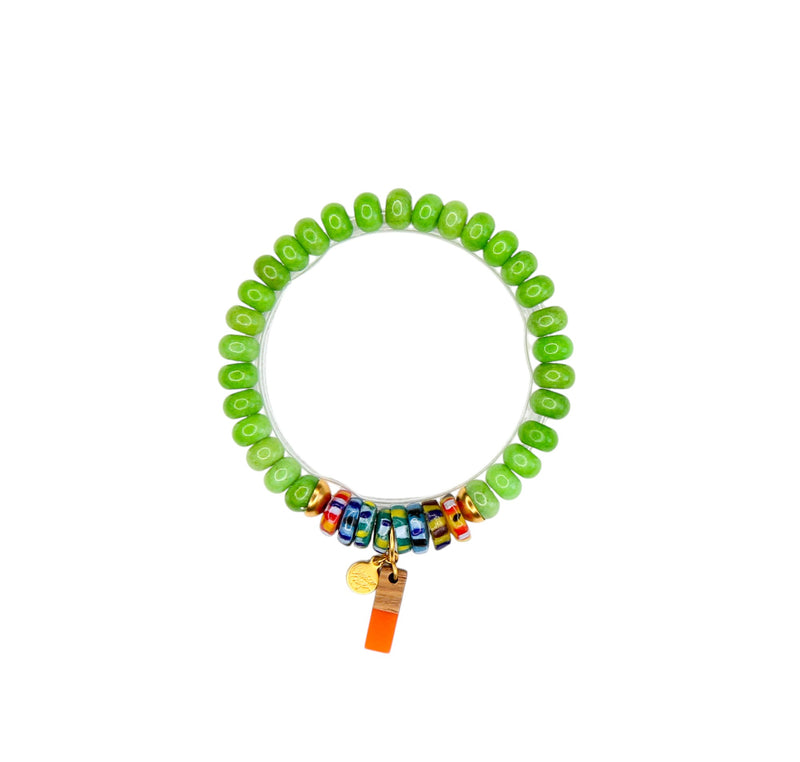 Skittles Elastic Bracelet in Jade Lime