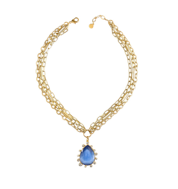 Soléa Pendant Necklace in Periwinkle Blue