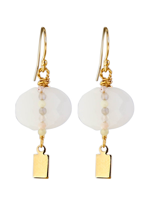 Solo Earrings in Moonstone