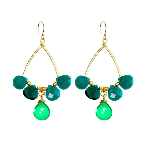 Sonata Earrings in Emerald