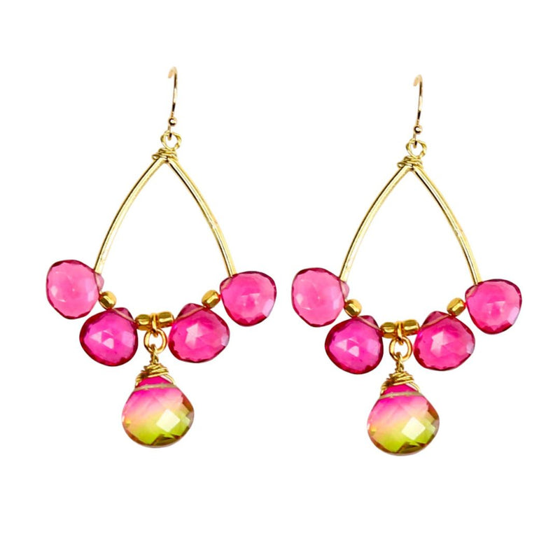 Sonata Earrings in Pinks