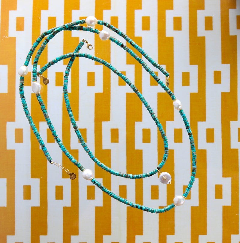 Mambo Long Necklace in Pale Multi