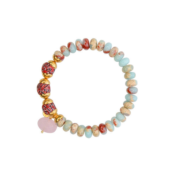 Capri Elastic Bracelet in Coral Cove