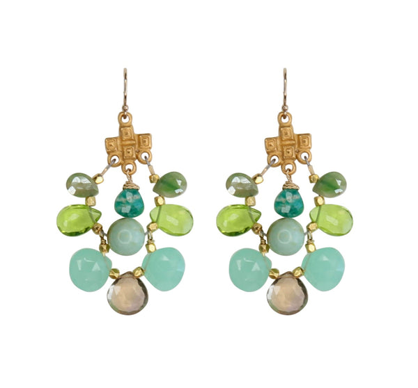 Florence Earrings in Lime Jade