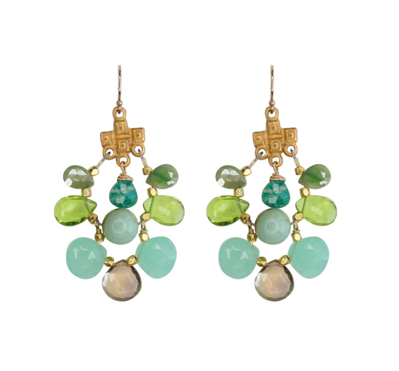 Florence Earrings in Lime Jade
