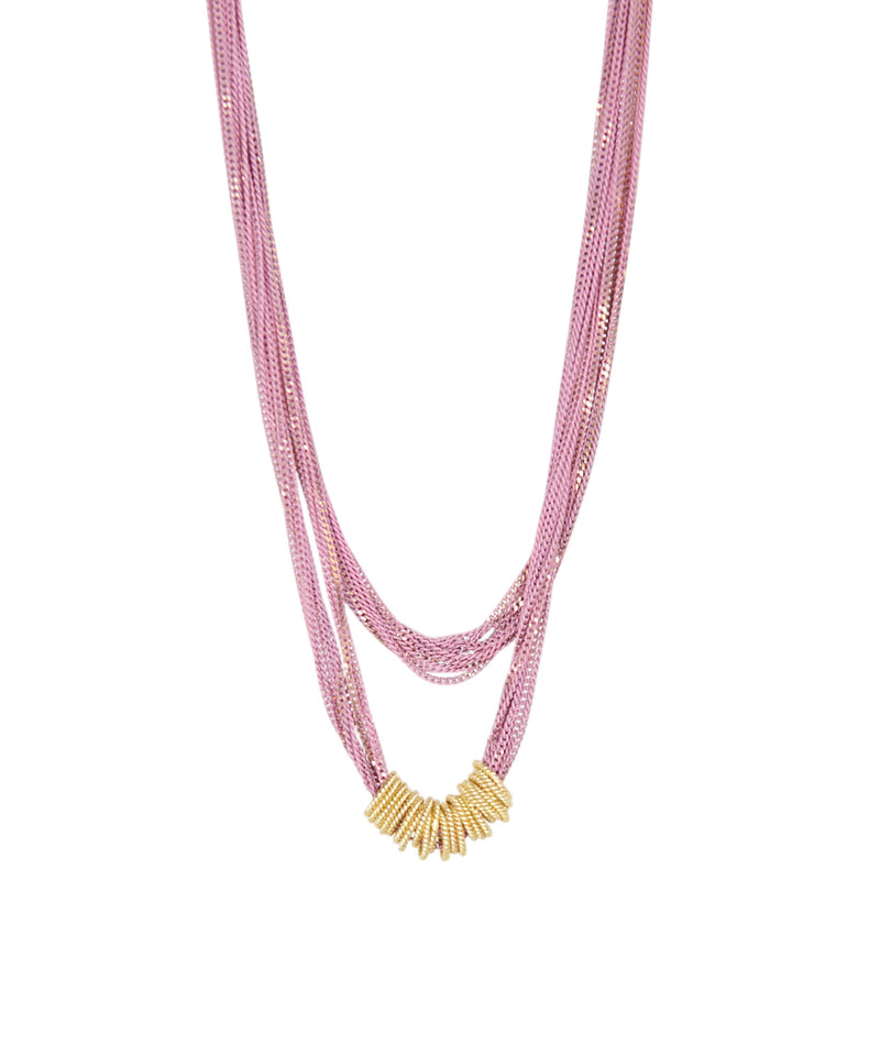 Tango Long Necklace in Pinks