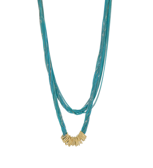 Tango Long Necklace in Agave Blue