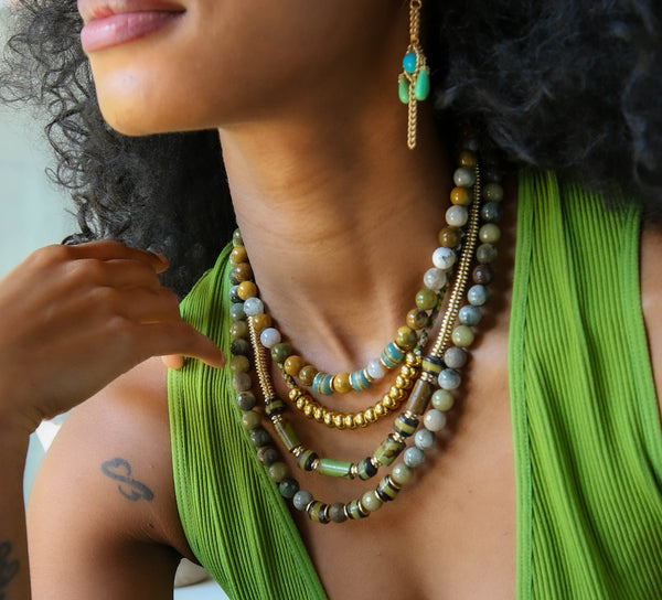 Sheba Beaded Necklace in Canyon Multi