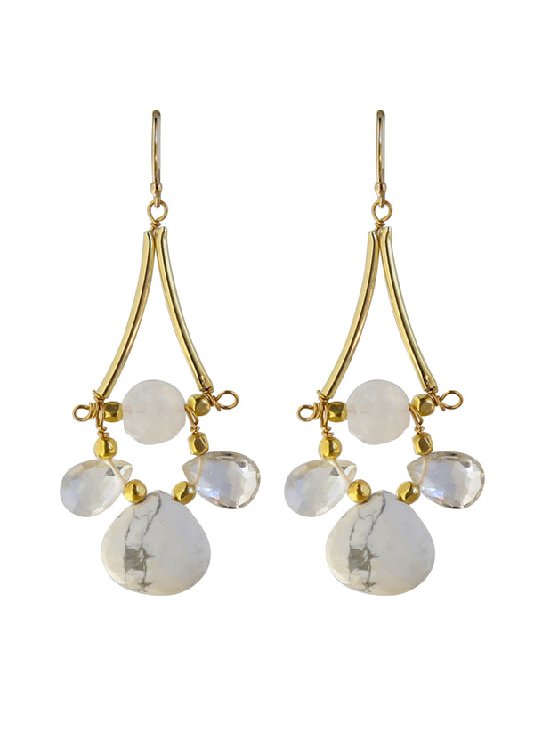 Willa Earrings in Moonstone