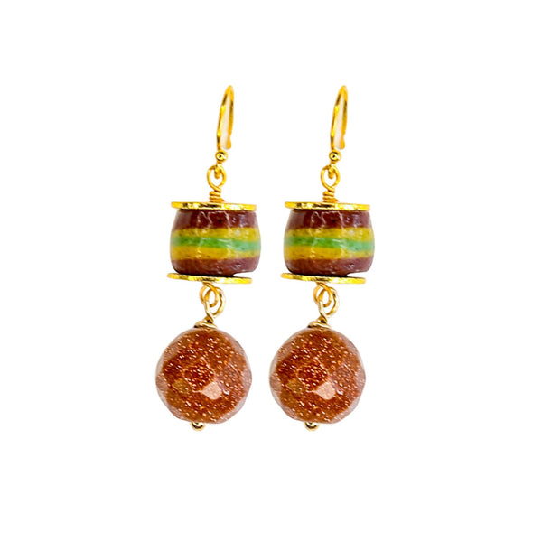Nia Earrings in Rust
