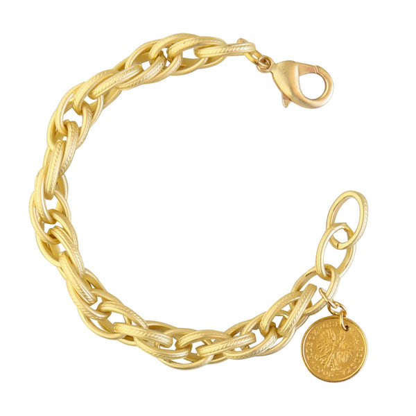 Palmer Coin Bracelet in Gold