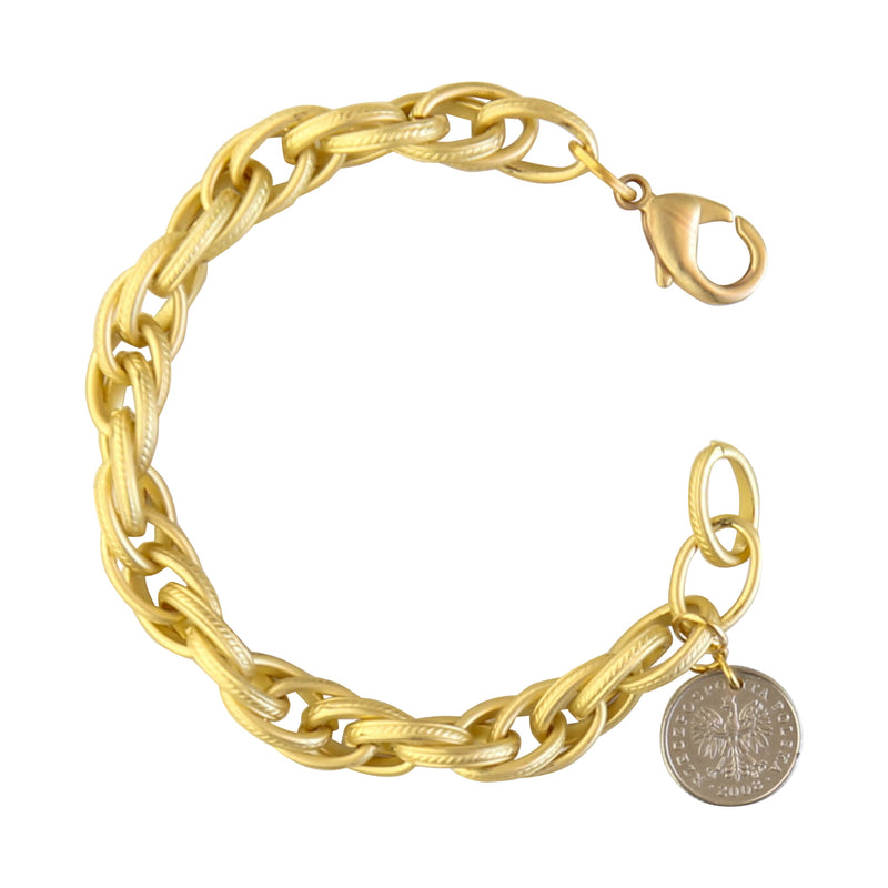 Palmer Coin Bracelet in Gold